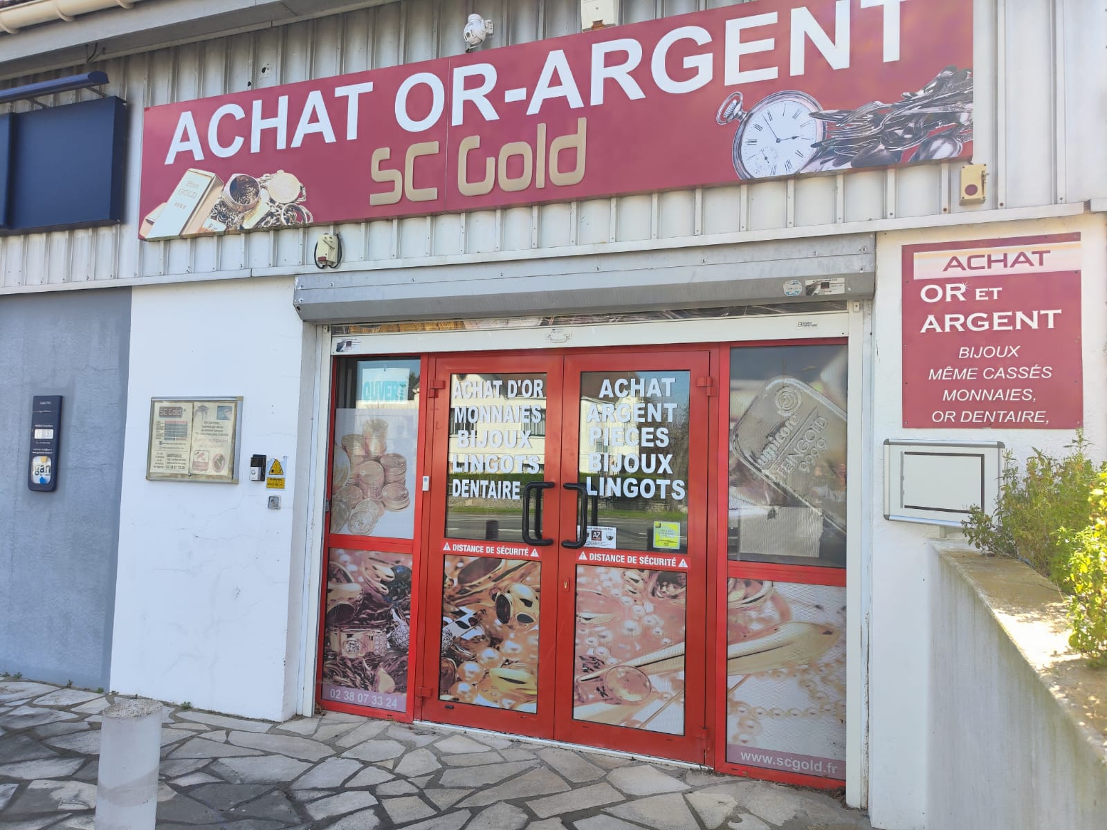 Façade de l’agence SC GOLD de Amilly
